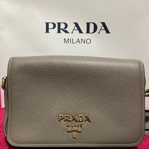 Prada Flap Crossbody Bag Vitello Phenix